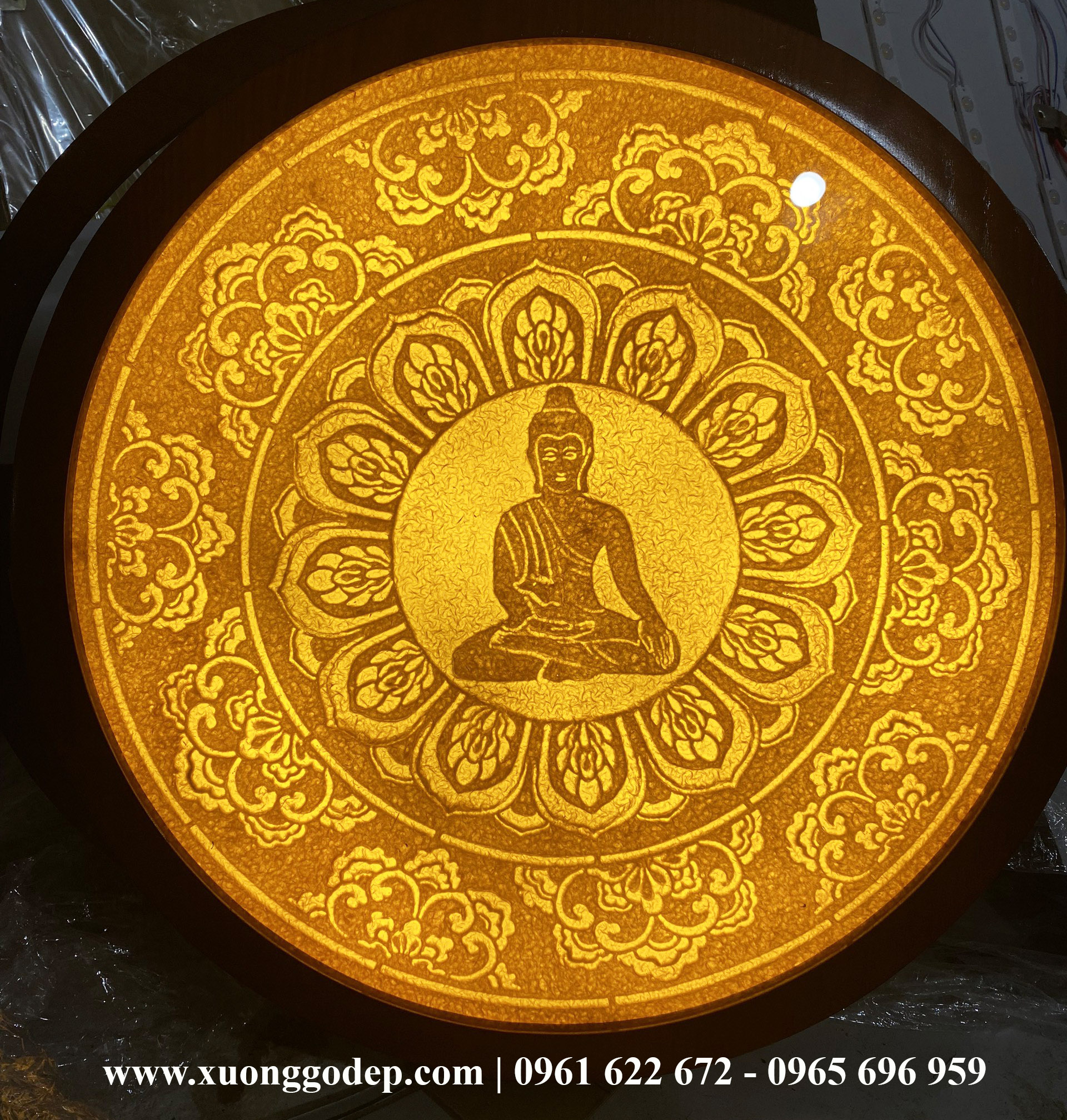 TRANH TRÚC CHỈ MANDALA PHẬT TTC - 98